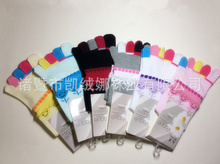 襪子純棉_顏色:淡紫色_產品類別:五指襪_襪子純棉促銷_低價批發 